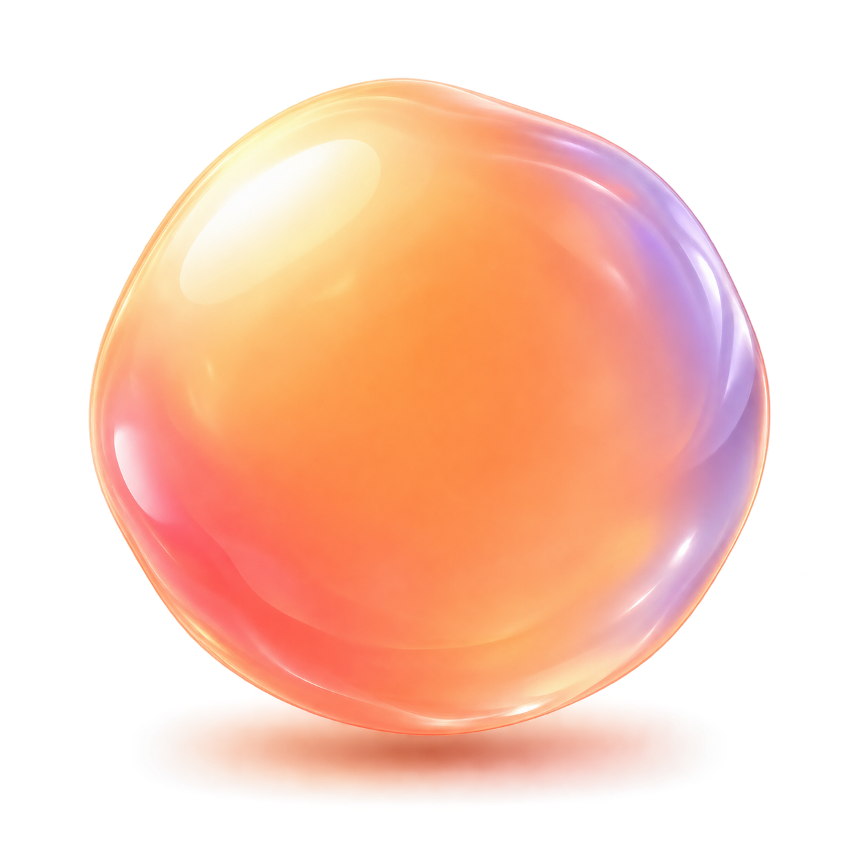 A soft, luminous orange and peach orb